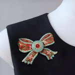 Retro Pearl Large Bowknot Brooch 3
